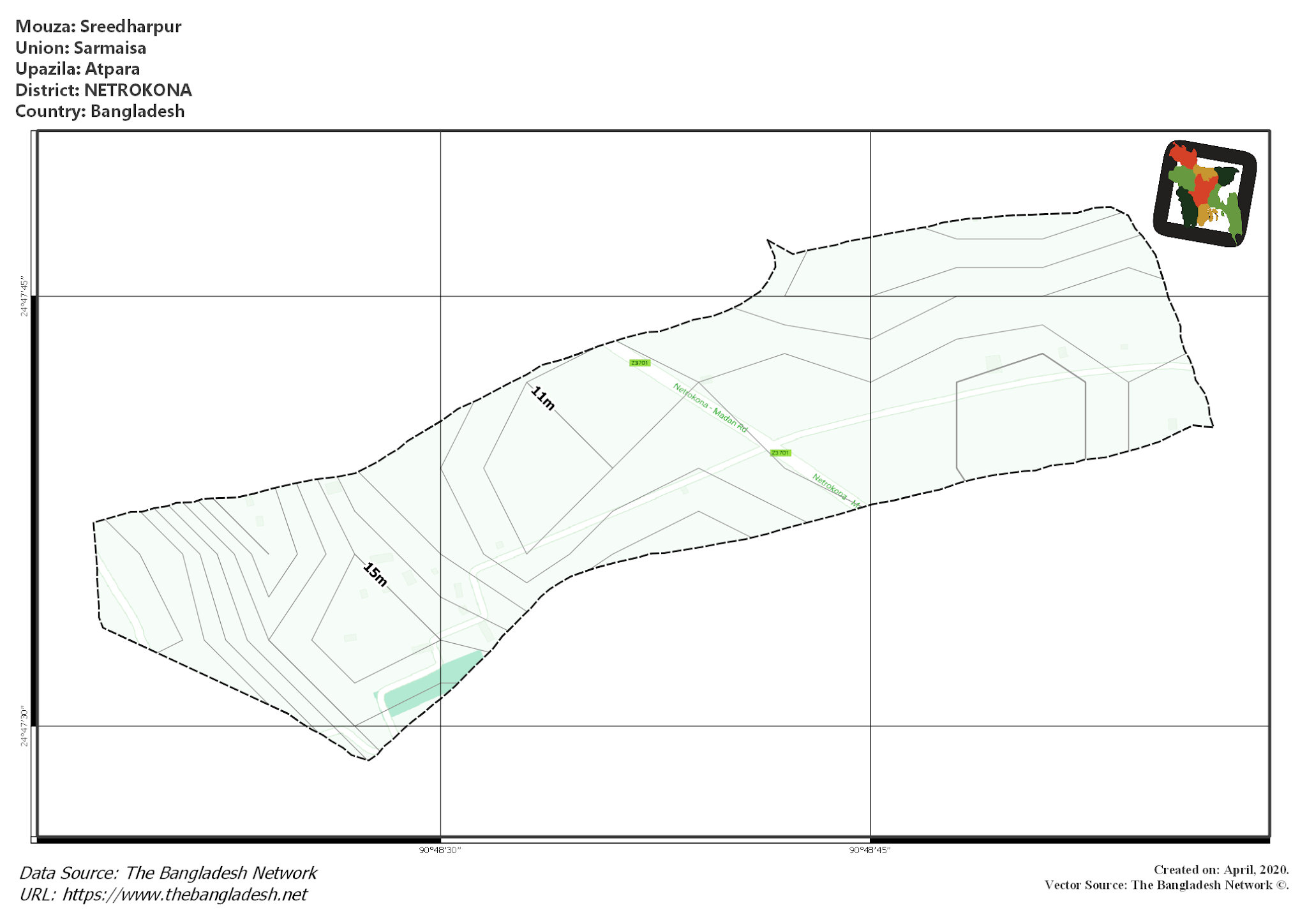 Map of Sreedharpur Mouza of Atpara Upazila, NETROKONA Map of Sreedharpur Mouza of Atpara Upazila, NETROKONA, Bangladesh.