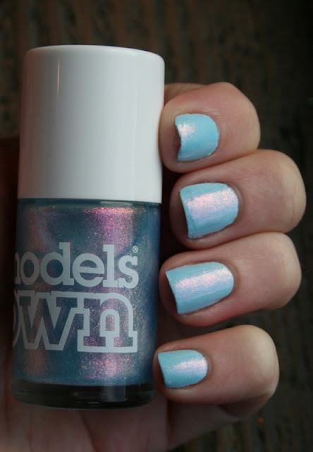 Models Own Indian Ocean over Color Club Take Me To Your Chateau swatch