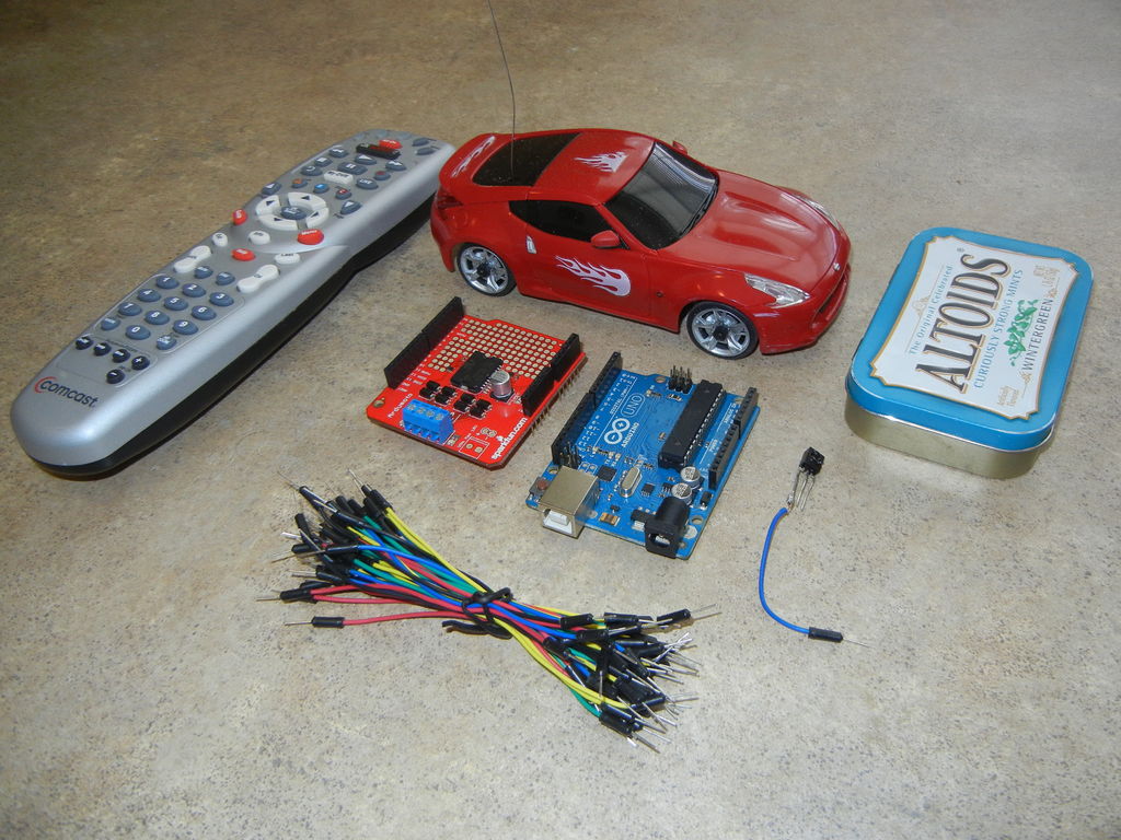 TV Remote Controlled Car electronics