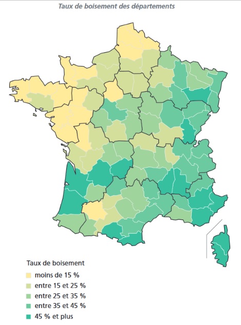 carte des forets en france