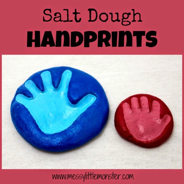 Salt Dough Handprint Keepsake Messy Little Monster