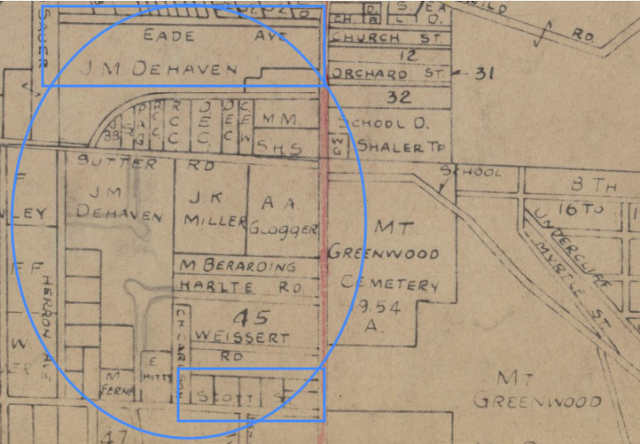 Shaler Twp Pa lands of James Dehaven historic map 1937