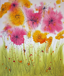 painting flowers wet craft activities crafts elderly wild seniors easy senior watercolor dementia watercolours citizens water projects paint ages paintings