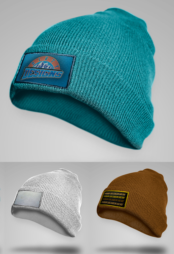 Free HD Beanie Embroidered Patch PSD Mockup Mockup terbaru 2017 gratis - Free HD Beanie Embroidered Patch PSD Mockup