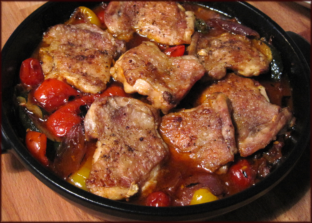 Slightly Spicy Nice and Saucy Chicken and Pepper Casserole