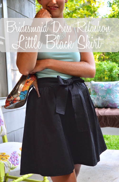 Grace Langdon Art : Bridesmaids Dress Refashion- Little Black Skirt