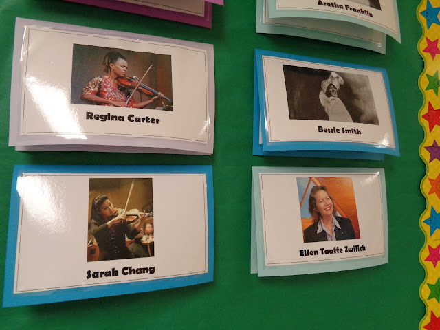 Women's history month music bulletin board female composers performers