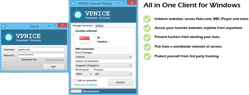 LOGIN FORM OF VPN ICE VPN APP VPNICE