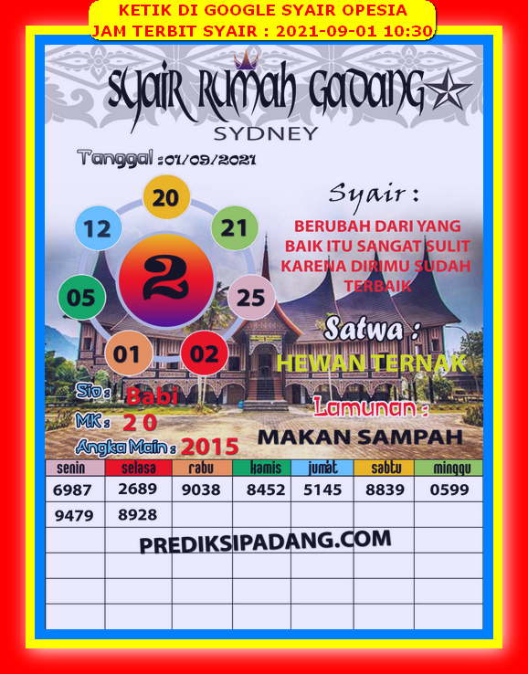 Syair Toto Sydney 1 September 2021 Royal Syair