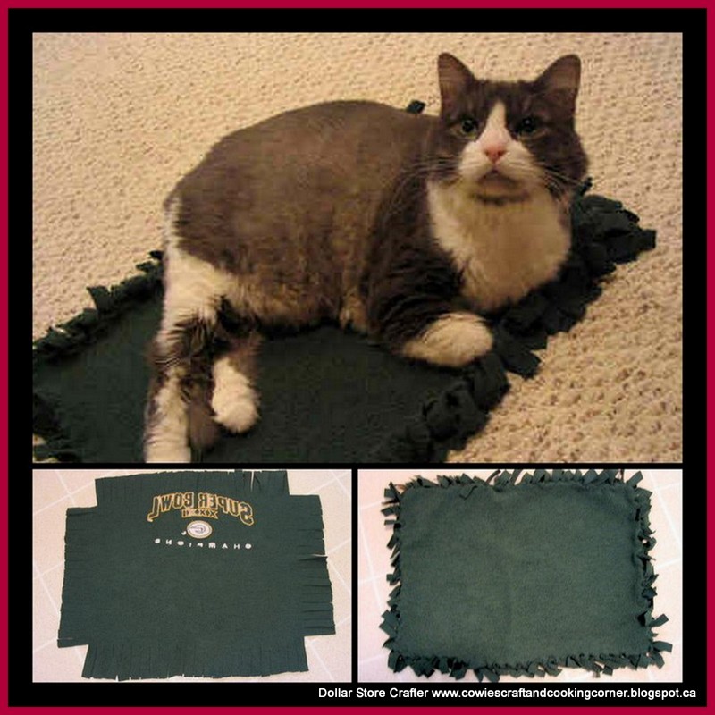 Dollar Store Crafter Turn An Old Sweatshirt Into A Pet Blanket
