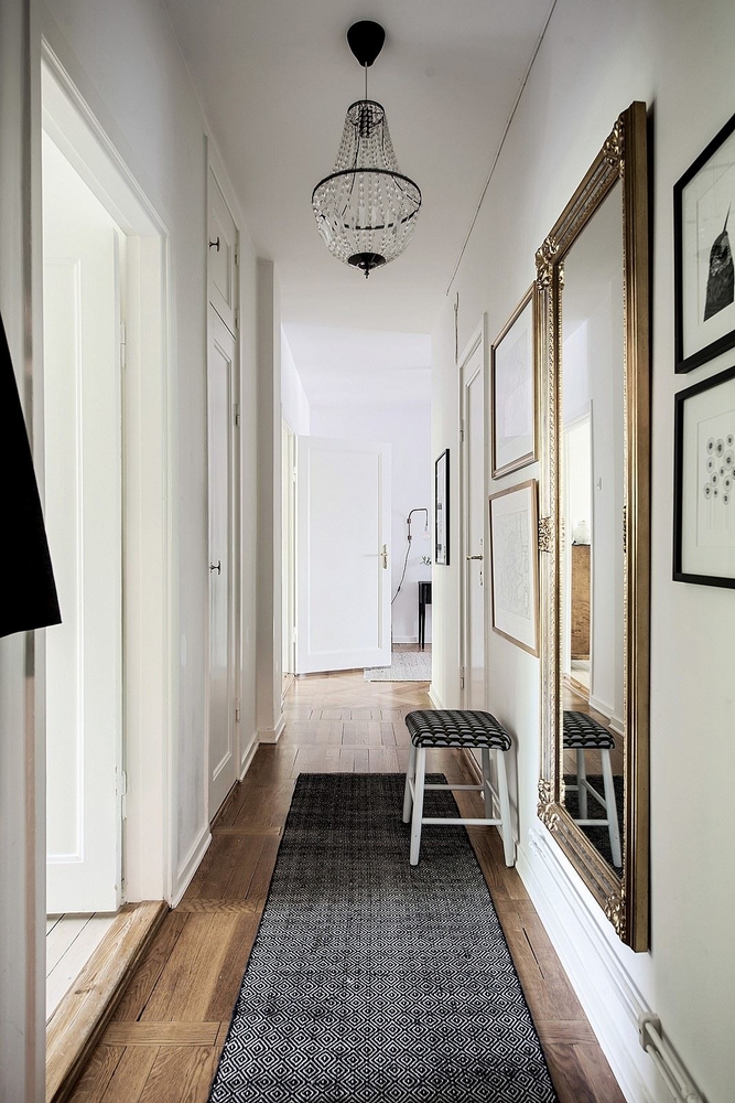 Beautiful home with a black accent wall