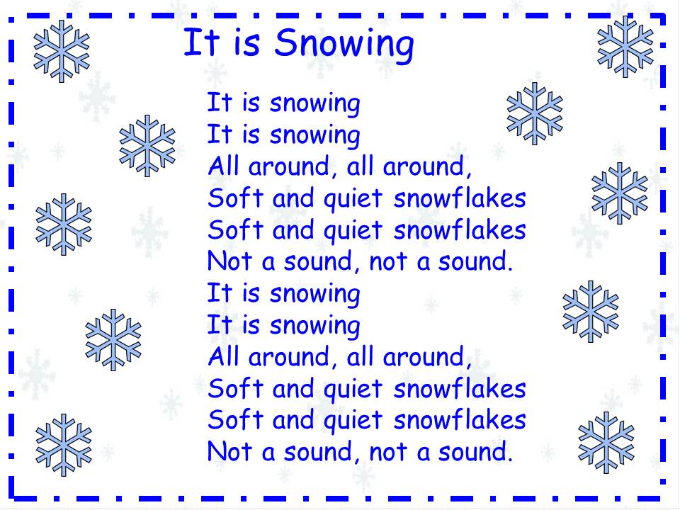 A Teacher's Touch "It is Snowing" song and song chart