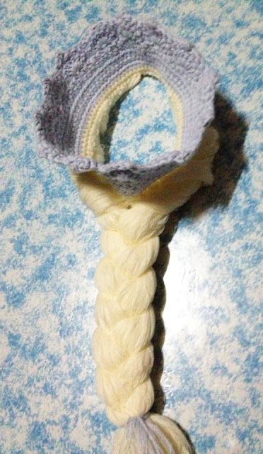 Queen Elsa Crochet Crown w/ Long Hair