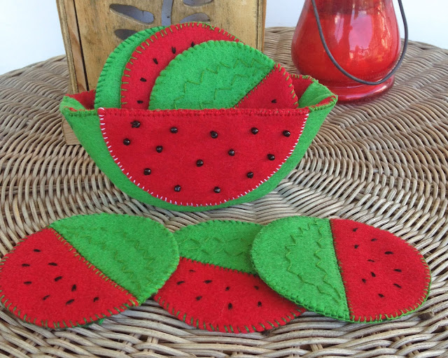 KBB Crafts & Stitches: Felt Watermelon Basket