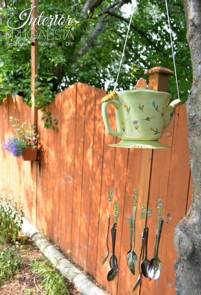 DIY Whimsical Teapot Wind Chimes The Interior Frugalista