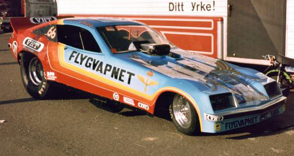 Custom paint on funny car.