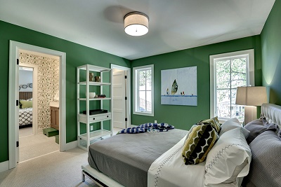 Habitaciones decoradas en verde y gris - Ideas para decorar dormitorios