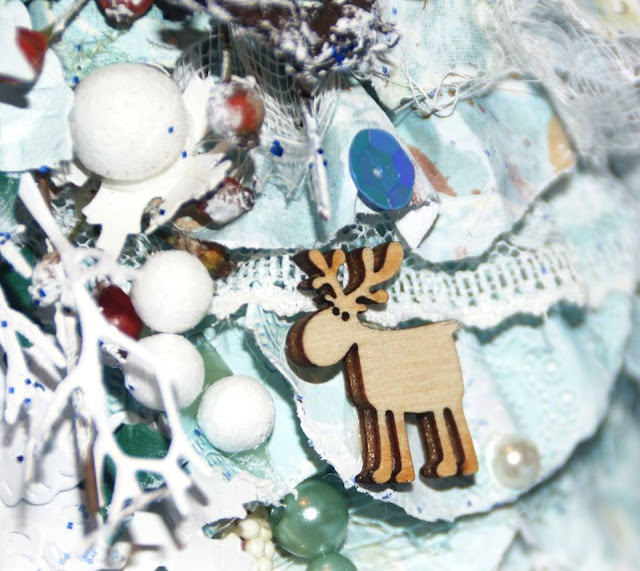 scrapki -renifer drewniany renifer z EKO-DECO