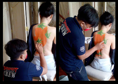 body painting jakarta koi fish