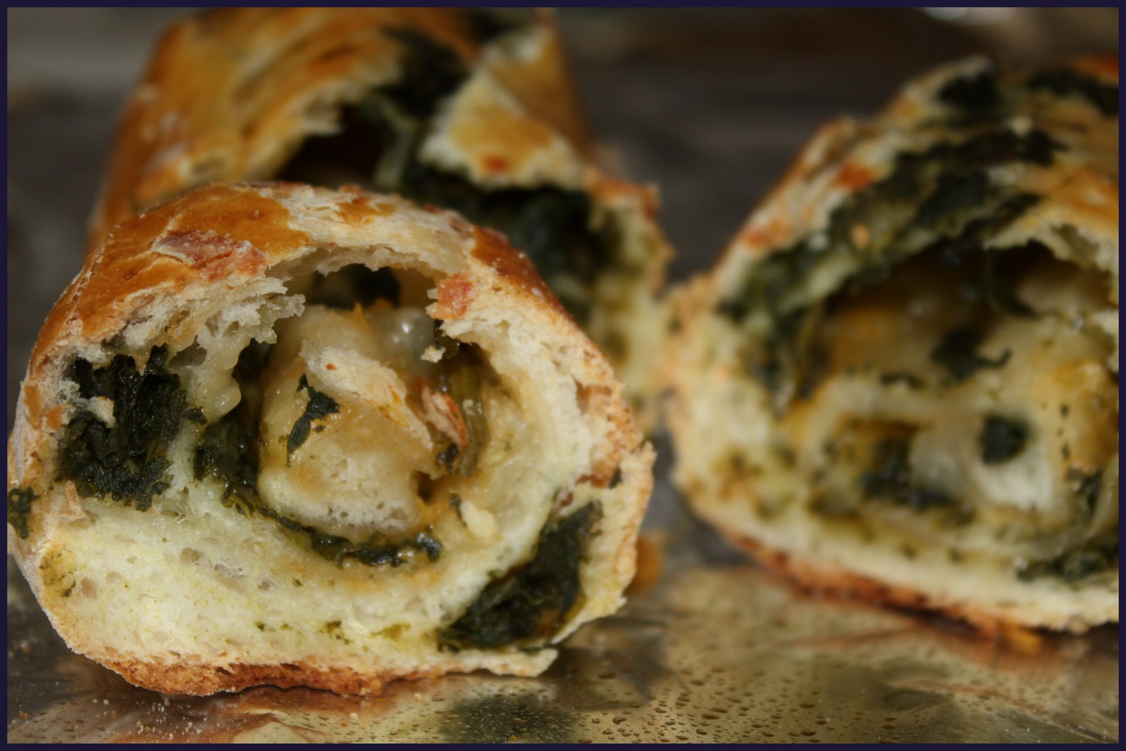 Shy's Kitchen Chronicles Garlic infused spinach bread