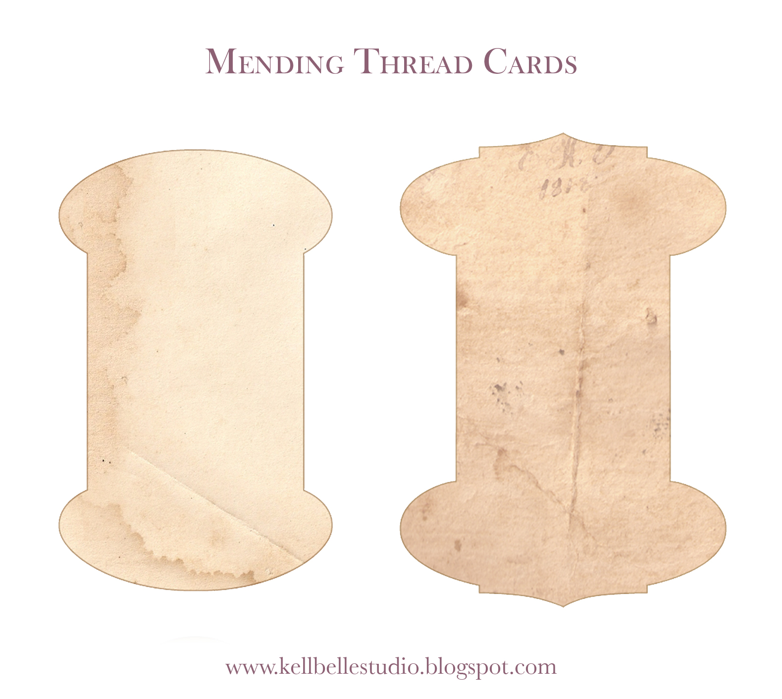 Kell Belle Studio Vintage Mending Thread Cards