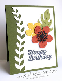 Stampin' Up! Botanical Builders + Perfect Pairings Birthday Card #stampinup 2016 Occasions Catalog www.juliedavison.com/clubs