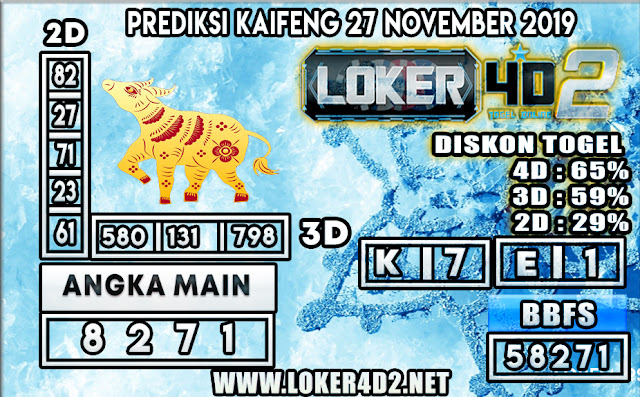 PREDIKSI TOGEL KAIFENG POOLS LOKER4D2 27 NOVEMBER 2019