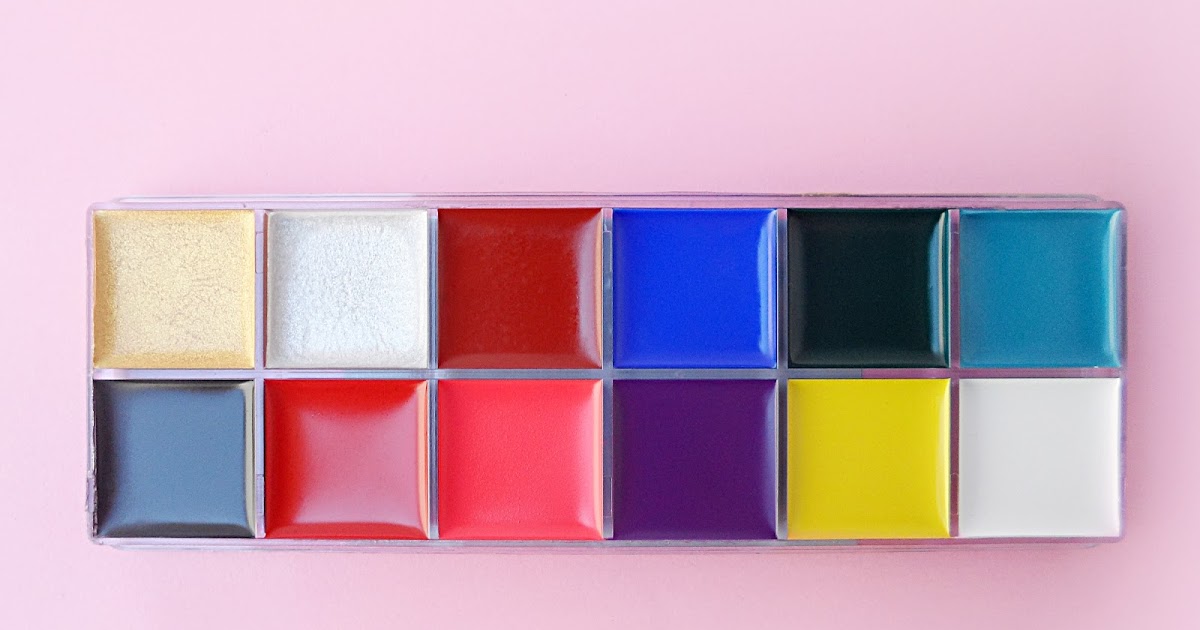 12 Colors Greasepaint Palette / Review & Swacthes