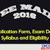 JEE MAIN 2016 : Application Form, Exam Date, Syllabus, Eligibility