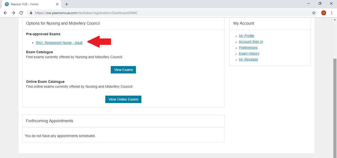 How to book your CBT Exam (Pearson Vue NMC)