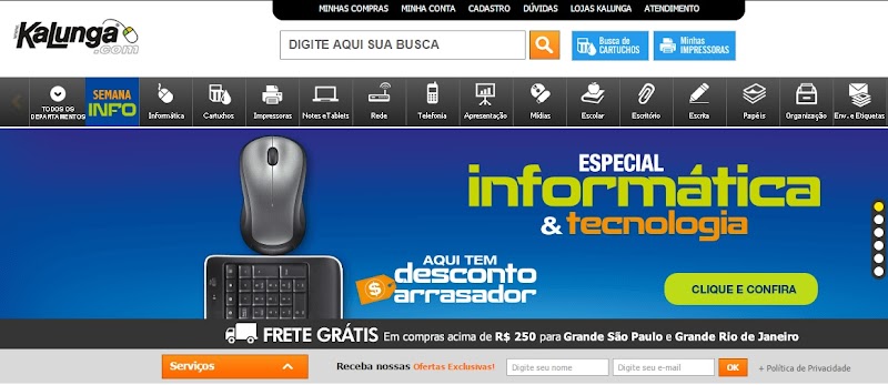 Kalunga inicia liquidação de informática e tecnologia com descontos de até 40% Kalunga inicia liquidação de informática e tecnologia com descontos de até 40%