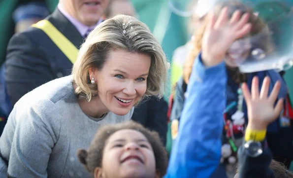 Queen Mathilde of Belgium attend the celebrations for the 100th anniversary of youth movement 'Catholic Guides in Belgium' (Guides Catholiques de Belgique) in Namur,