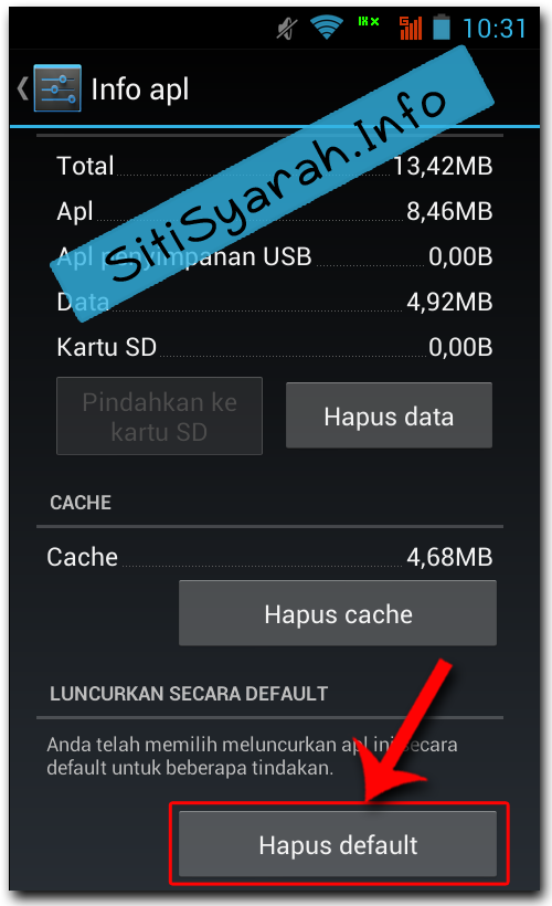 Hapus tema lama Android