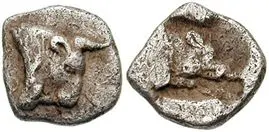 Monedă de la Phocis cu caracter federal, 510-478 î. Hr., 0,87 gr.