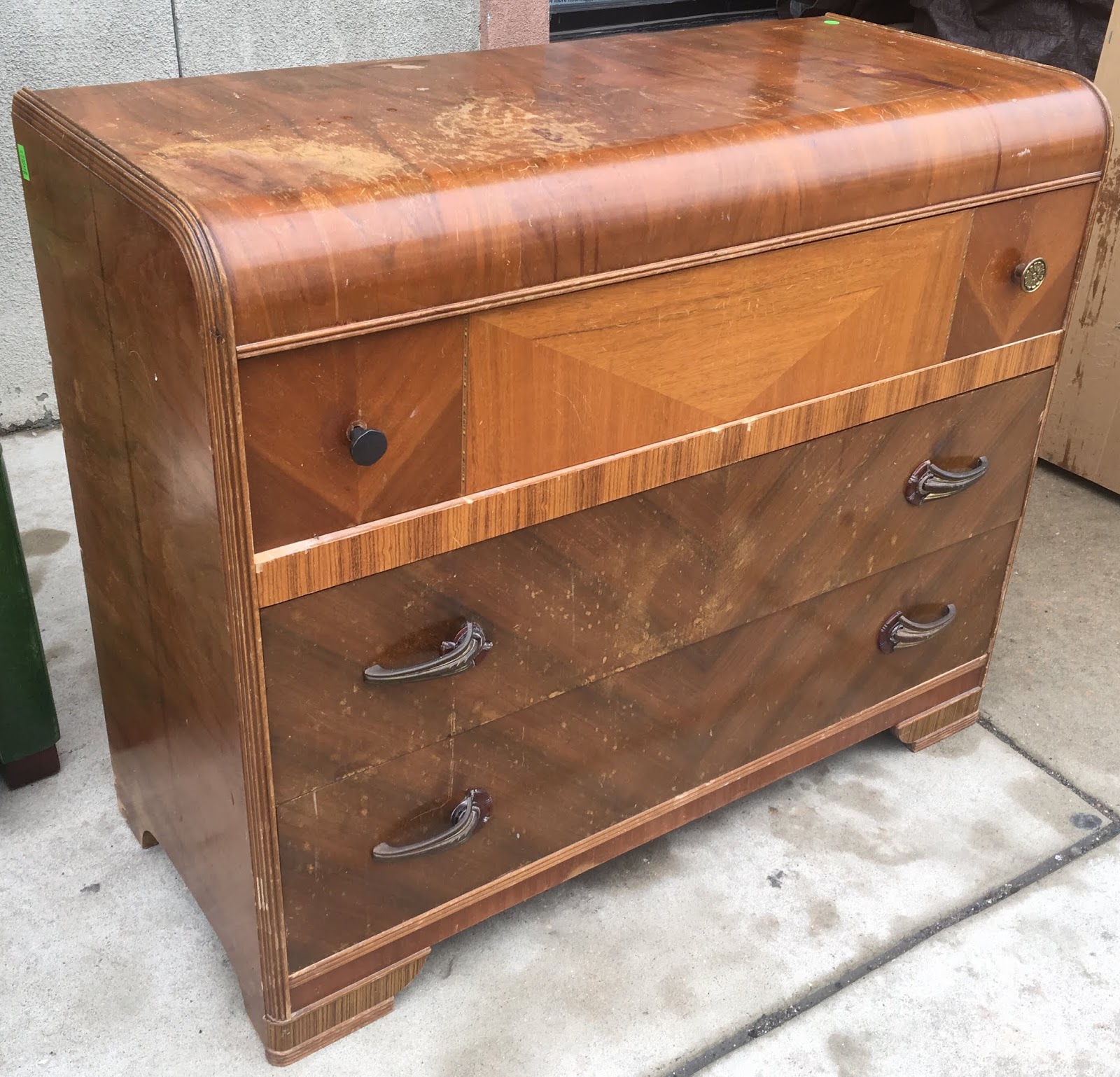 Uhuru Furniture Collectibles 1930s Waterfall 2 Piece