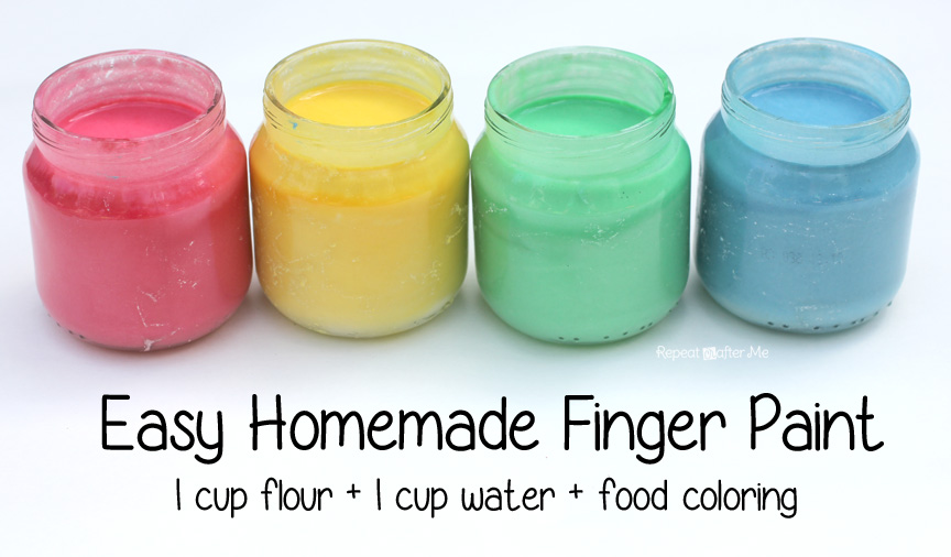 Easy Homemade Finger Paints - Repeat Crafter Me