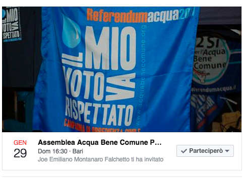 Assemblea REGIONALE Comitato Pugliese ACQUABENECOMUNE