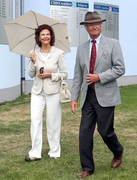 King Carl Gustaf and Queen Silvia  visit the CHIO World Equestrian Festival in Aachen, Germany