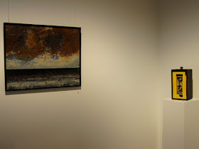 Two works in the Alex Asch exhibition 'under construction' at Beaver Galleries.