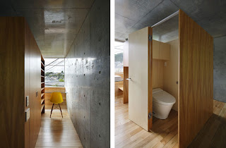 Interior minimalista de hormigón y madera