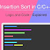 Insertion Sort in C & C++ (Algorithm,concept,pseudocode and complexity ...