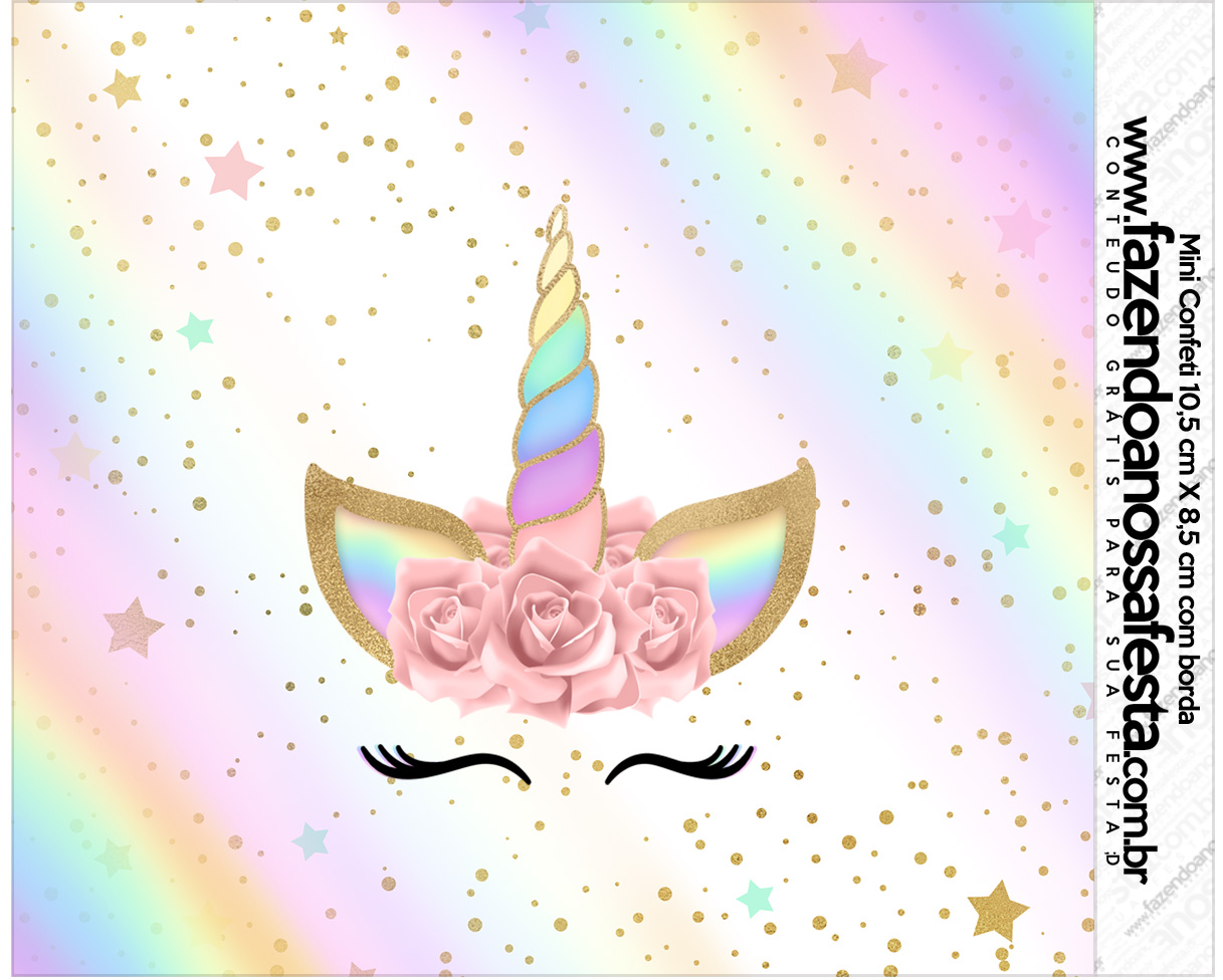 Unicornio y Arco Iris Etiquetas para Candy Bar para Imprimir Gratis