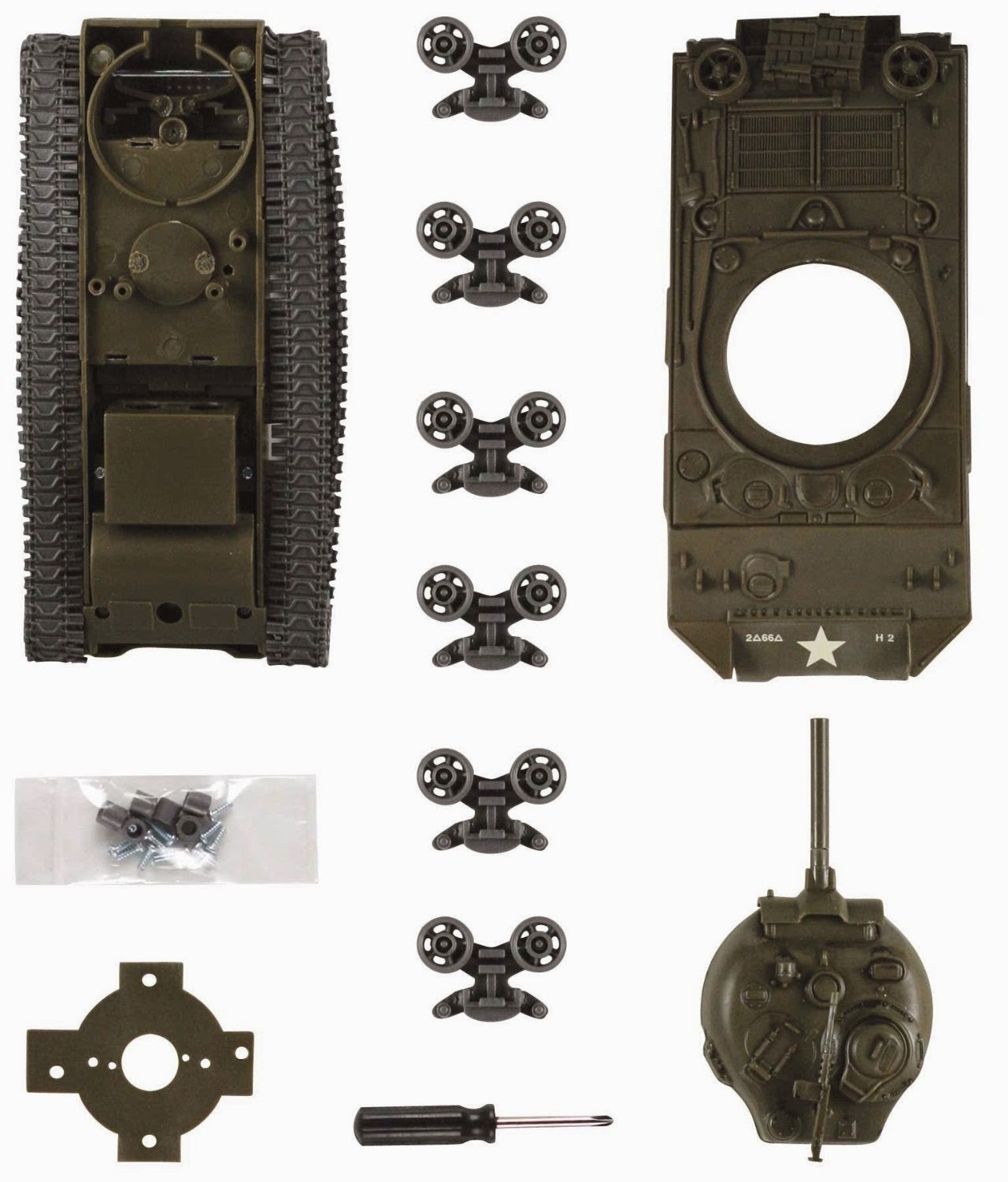 Skarner Tank Build EZ Build M4A3 Sherman Tank Model Kit