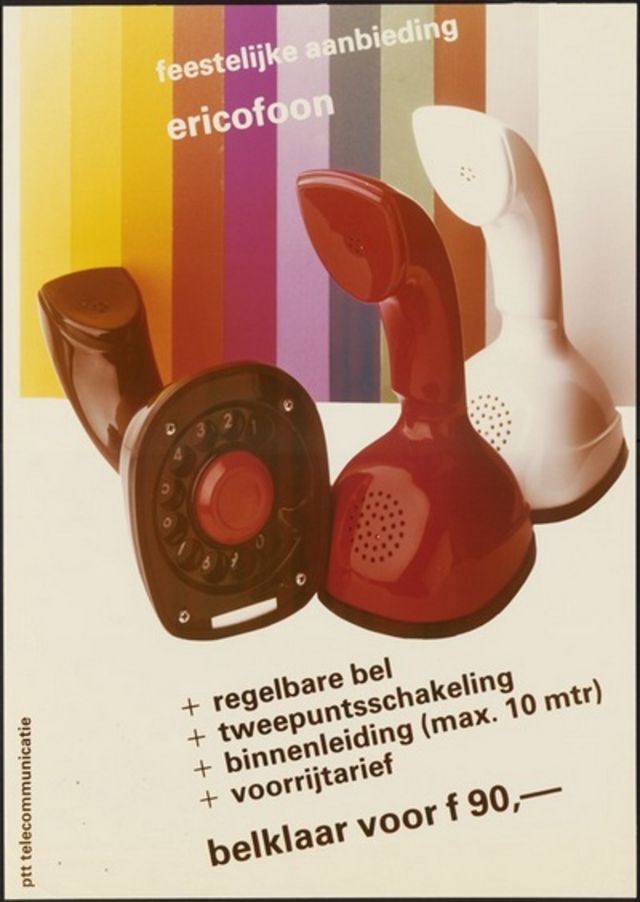 Vintage ads for Ericofon one piece rotary dial telephone  1950s 1970s - 1