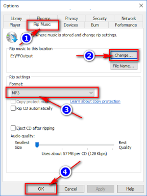 Chuyển định dạng .cda sang .mp3 bằng Windows Media Player