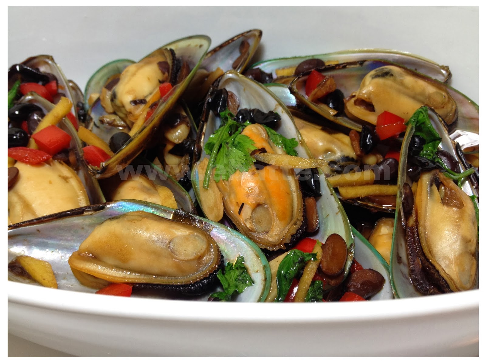 Sarap Recipes Mussels in Black bean Sauce