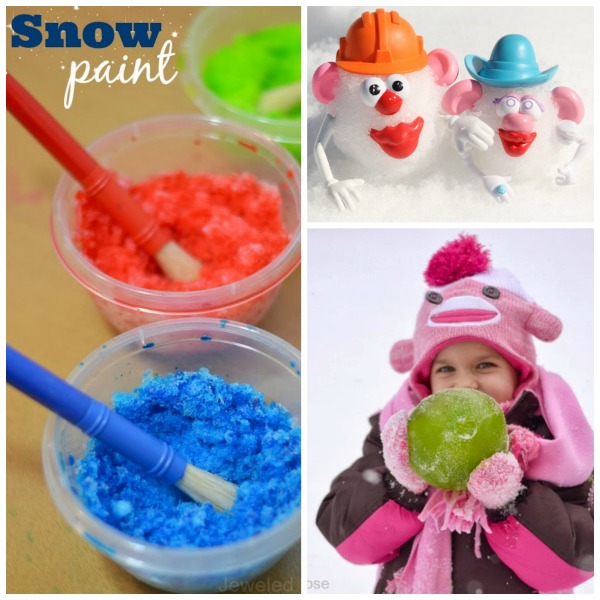 25 MUST TRY KIDS ACTIVITIES FOR WHEN IT SNOWS. These are so fun! I can't wait to try snow painting