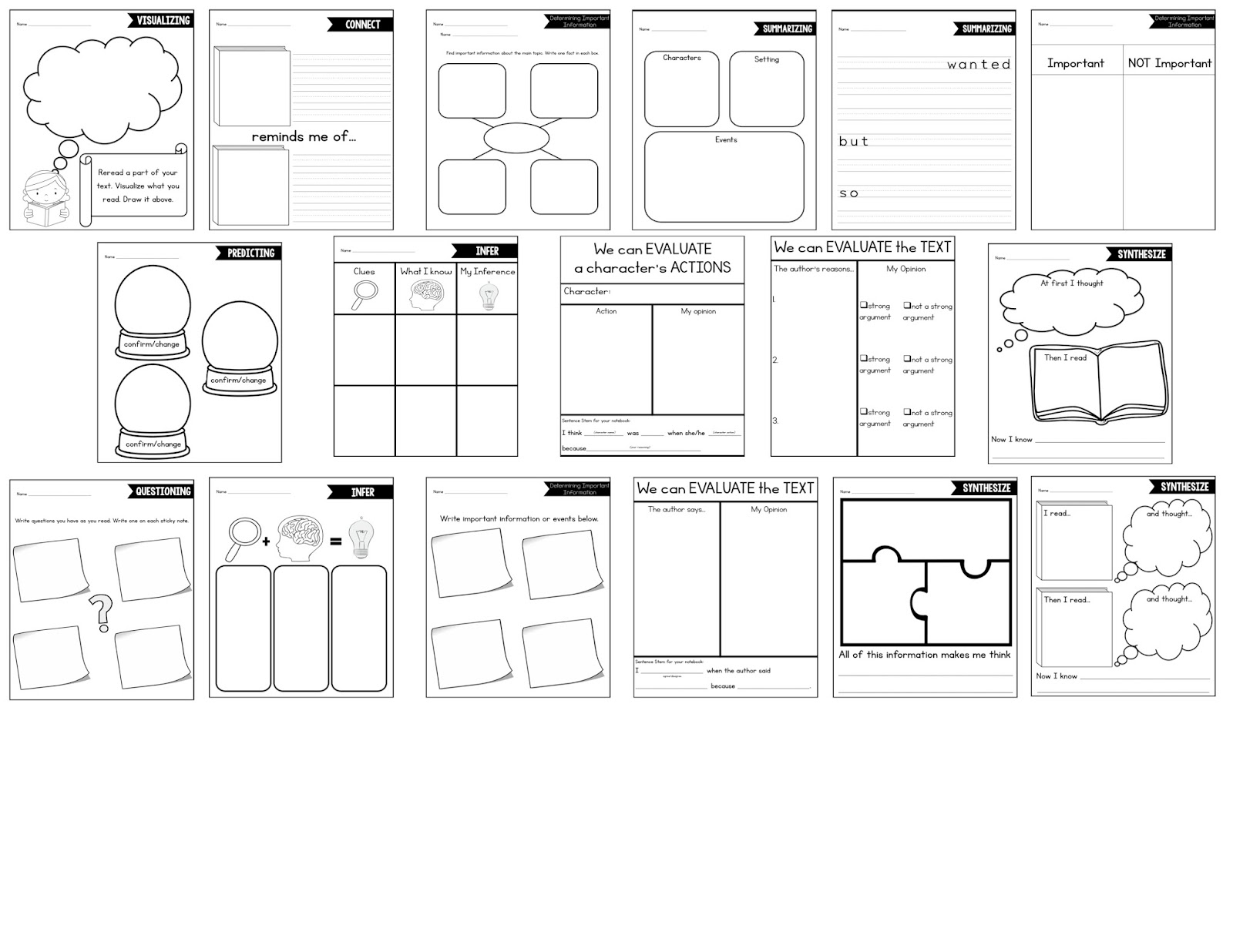 Sarah's First Grade Snippets: Teaching Comprehension Strategies and Skills