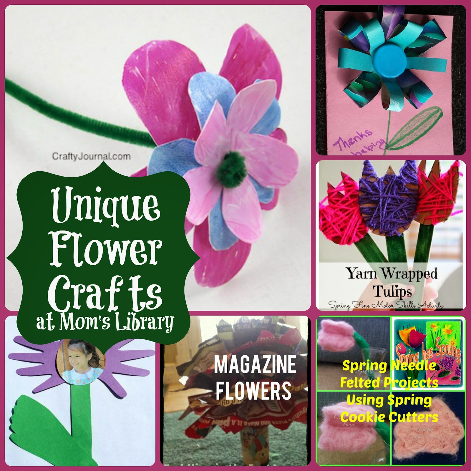 Unique Flower Crafts on Mom's Library
