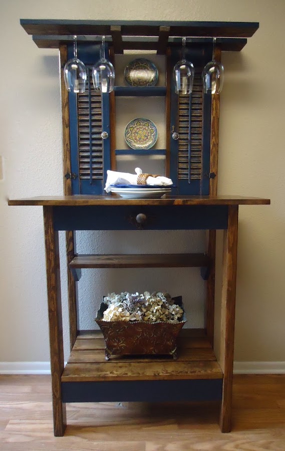 Vintage Shutter Accent Table - SOLD